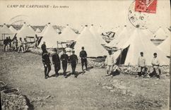 VINTAGE POSTCARD Militaria Camp of Carpiagne tents