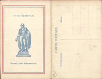 CPA double Militaria Vive l'entente 