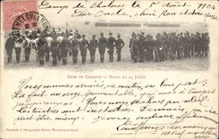 VINTAGE POSTCARD Militaria Camp of Trawl-nets Re-examined of July 14th