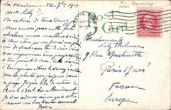 Parte posterior de la maquinilla de afeitar de la Florida de la POSTAL de la VENDIMIA