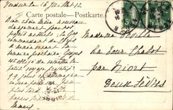 VINTAGE POSTCARD Wild boars in snow