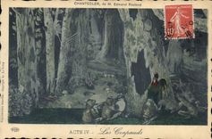 CPA Edmond Rostand Chantecler Les crapauds Grenouille