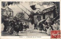 CPA Edmond Rostand Chantecler L'arrivee de la faisane