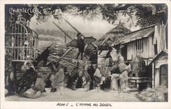 CPA Edmond Rostand Chantecler L'hymne au soleil