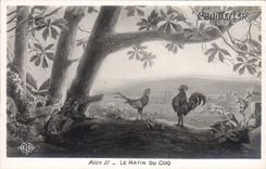 CPA Edmond Rostand Chantecler Le matin du coq