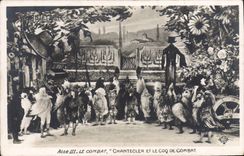 CPA Edmond Rostand Chantecler et le coq de combat 