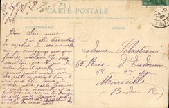 Sal de trabajo de la cubierta de Berre de los pantanos del agua salada del folklore de la POSTAL de la VENDIMIA