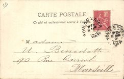 VINTAGE POSTCARD Folklore Saline Saline Marshes D' Hyeres Collects salt