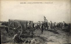 VINTAGE POSTCARD Folklore Salt-water Marshes the Island of Noirmoutier Cartage of salt