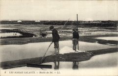 CPA Folklore Marais Salants Recolte du sel