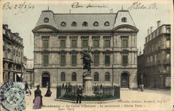 VINTAGE POSTCARD Bank Savings bank the monument Gloria Victis Bordeaux