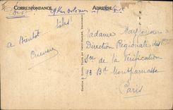 VINTAGE POSTCARD Bank Savings bank and the tower of the Beaugency clock