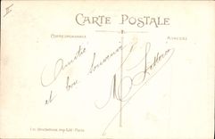 Folklore de Normandía de la POSTAL de la VENDIMIA la manada con las ovejas de los pastos