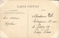 Folklore de Normandía de la POSTAL de la VENDIMIA con el cerdo del cerdo del parque de atracciones