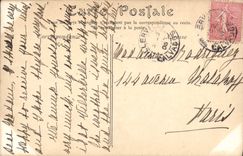 Folklore de Normandía de la POSTAL de la VENDIMIA una granja