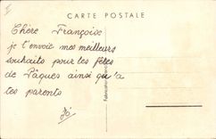 VINTAGE POSTCARD Fantasy Illustrator Merry Easter Children