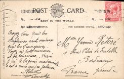 VINTAGE POSTCARD Fantasy Illustrator The police officers said Follow the Tram lines Tram Dog