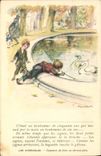 CPA Fantaisie Illustrateur Poulbot Victor Hugo Les Miserables Cygne Swan 