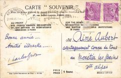 VINTAGE POSTCARD 28 VI 1938 London Paris