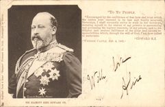 VINTAGE POSTCARD His majety King Edward VII