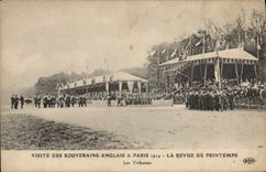 CPA Visite des souverains anglais a Paris Le revue de Printemps Les trbunes 