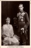 CPA His majesty King George VI and her majesty Queen Elizabeth 