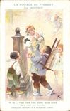 VINTAGE POSTCARD Fantasy Illustrator the morals of Pierrot Geoffroy