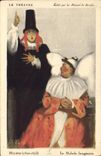 VINTAGE POSTCARD Fantasy Illustrator the Moliere theater the hypochondriac