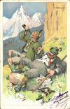 VINTAGE POSTCARD Fantaisie Gareis Illustrator Drives out Hunter