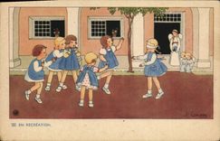 VINTAGE POSTCARD Fantasy Illustrator In re-creation Children