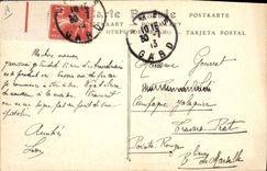 La POSTAL Militaria de la VENDIMIA un monoplano militar viene reconocer las posiciones de la artillería enemiga Avion