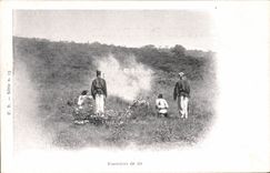 VINTAGE POSTCARD Militaria Firing practices