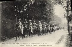 CPA Militaria Campement des troupes indiennes en France 