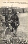 VINTAGE POSTCARD Militaria Armee Anglo Indienne Cyclist with the Indian army Velo cycles