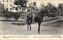 VINTAGE POSTCARD Militaria Under officer of Indian cavalry