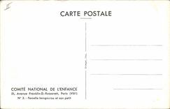 CPA Femelle kangourou et son petit 