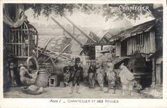 CPA Theatre Rostand Coq Chantecler et ses poules