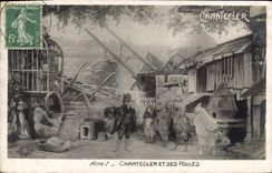 CPA Theatre Rostand Coq Chantecler et ses poules