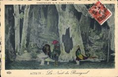 VINTAGE POSTCARD Theater Rostand Cock Chantecler the night of the nightingale