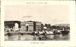 VINTAGE POSTCARD Lyon it ya hundred years Grenier has salt