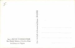 CPA Marais salants a l'arriere plan Le chateau et l'eglise Ile de Noirmoutier