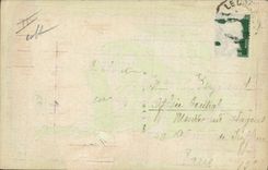 VINTAGE POSTCARD salt-water Marshes towards the Mount Spirit Croisic