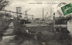 CPA Marais salants Salin de Giraud Les quais du Rhone 