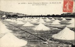 VINTAGE POSTCARD salt-water Marshes This Health resort and balneal the salt harvest to saline of Villeroy