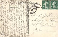 VINTAGE POSTCARD Chaumont Bank the Savings bank