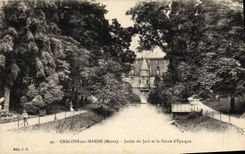 CPA Banque Chalons sur Marne Jardin du Jard et La Caisse d'Epargne