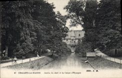 CPA Banque Chalons sur Marne Jardin du Jard et la Caisse d'Epargne 