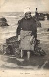 CPA Folklore Type de Mouliere Peche 