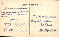 VINTAGE POSTCARD Fantasy Illustrator Bernet Plane