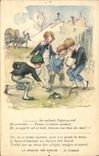 CPA Fantaisie Illustrateur Poulbot Victor Hugo La legende des siecles Le crapaud 